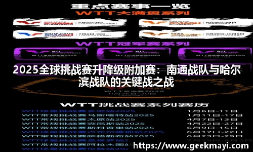 2025全球挑战赛升降级附加赛：南通战队与哈尔滨战队的关键战之战